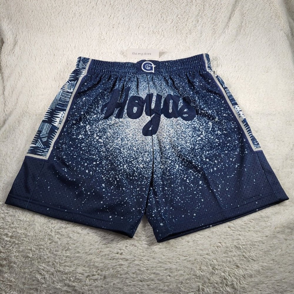 Georgetown Hoyas NCAA Mitchell & Ness Spray Paint Swingman Short 1996 Men Sz L